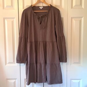 Dylan Lantern Path Dress in Brown Size XL